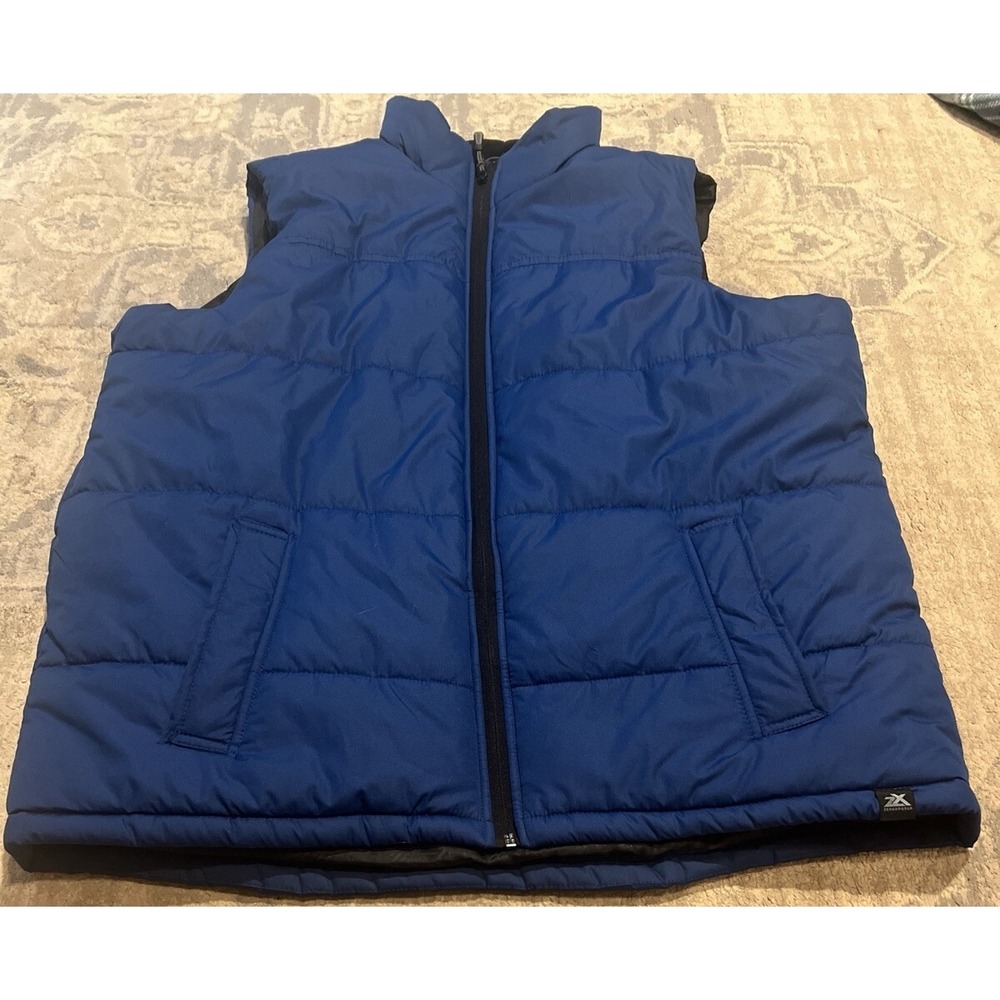 MEN'S ZERO EXPOSUR BLUE FULL ZIP VEST SIZE XL X-LARGE